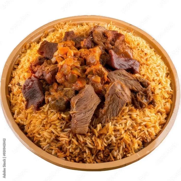 A plate of Kabsa_ Arab Food.webp