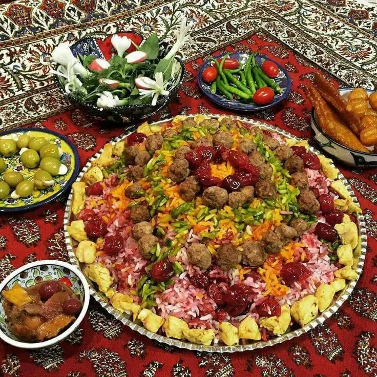 آلبالو پلو مجلسی