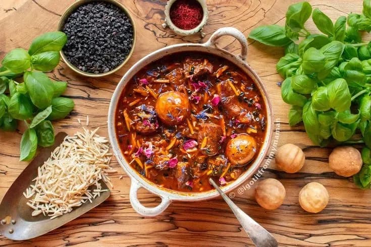 خورش خلال بادام کرمانشاهی
