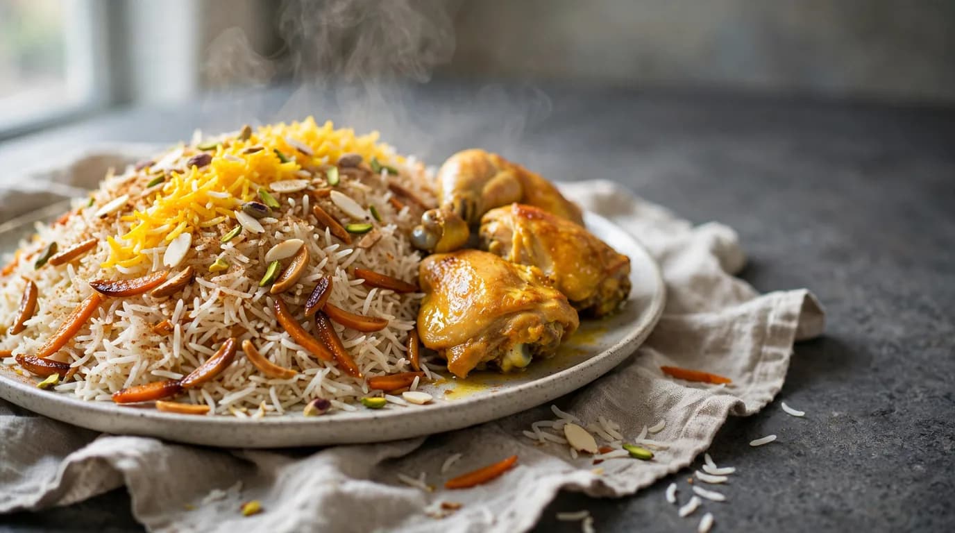 طرز تهیه هویج پلو مجلسی؛ عطر دارچین و شیرینی هویج در یک بشقاب