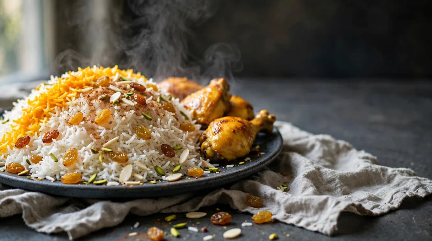 طرز تهیه کشمش پلو مجلسی؛ پلوی شیرین و خوش‌عطر ایرانی