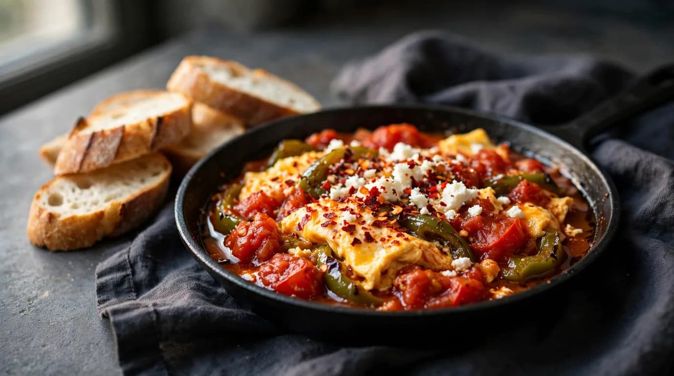 طرز تهیه منمن؛ املت گوجه و فلفل ترکی برای صبحانه‌ای دلپذیر