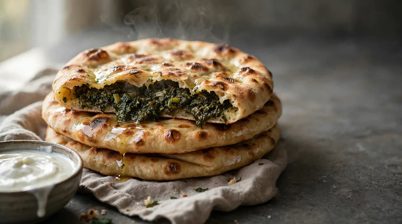 طرز تهیه نان کلانه کردی؛ نان شکم‌پر معطر با سبزی کوهی