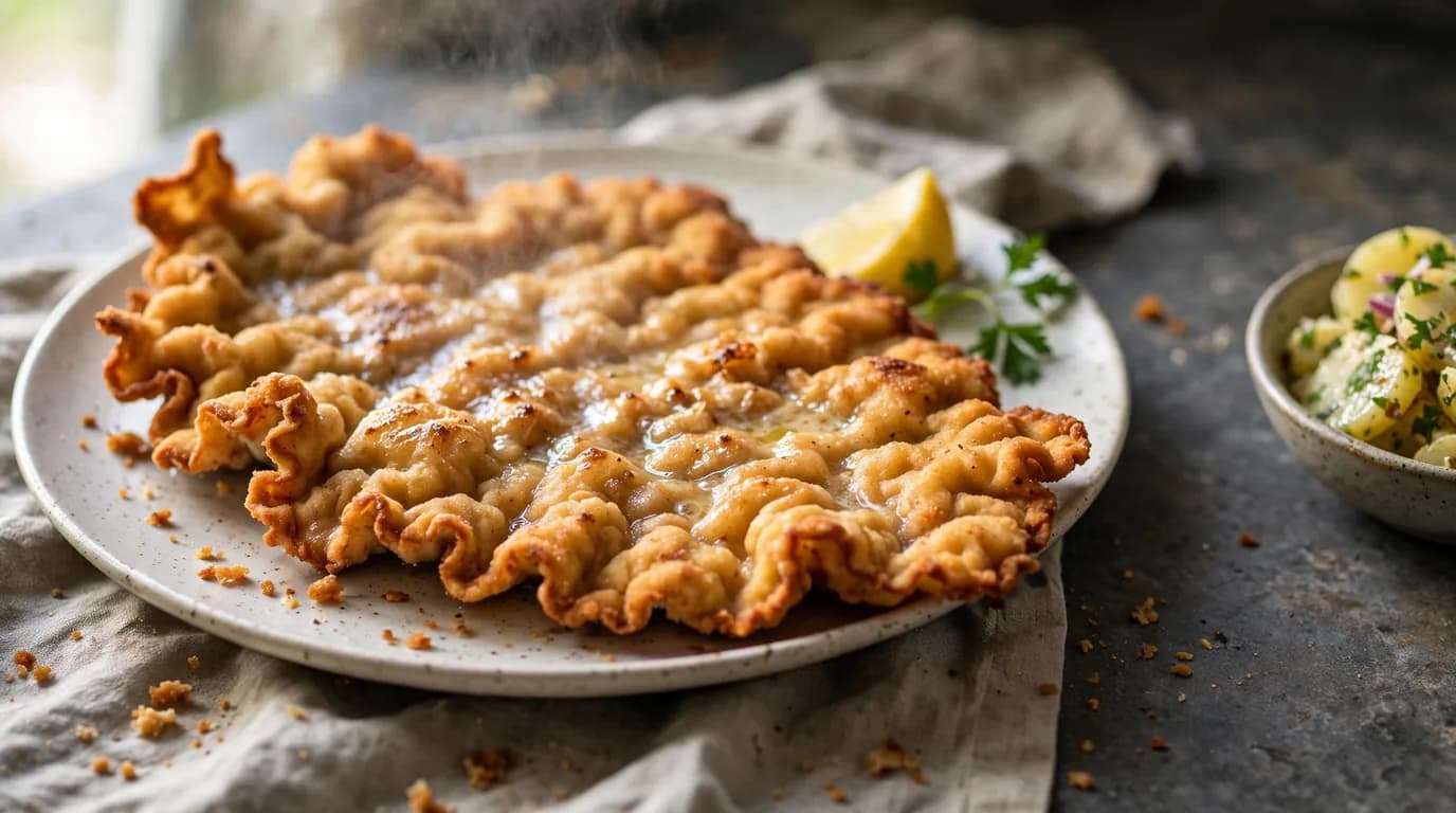 طرز تهیه شنیتسل وینی اصیل؛ راز پوسته ترد و طلایی اتریشی