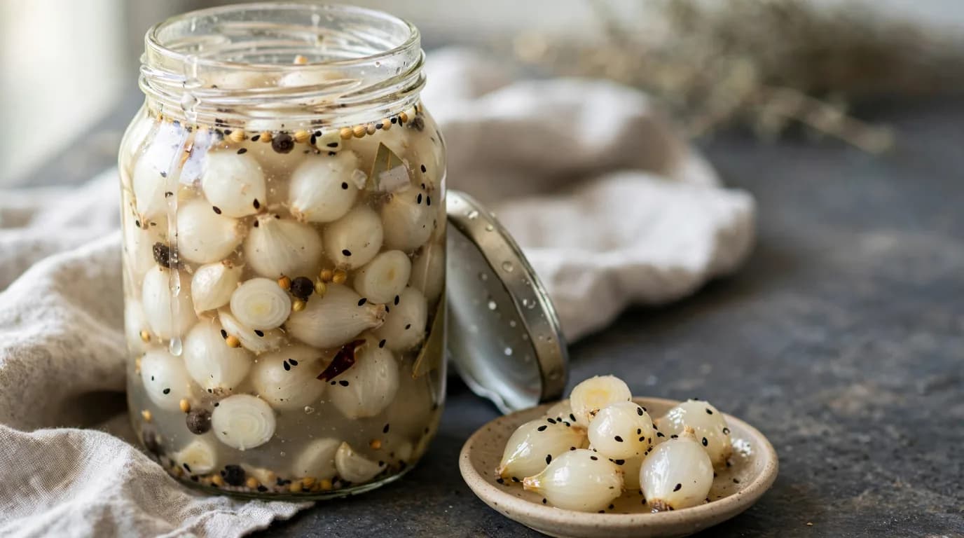 طرز تهیه ترشی موسیر خانگی؛ ترشی تند و خوش‌عطر ایرانی
