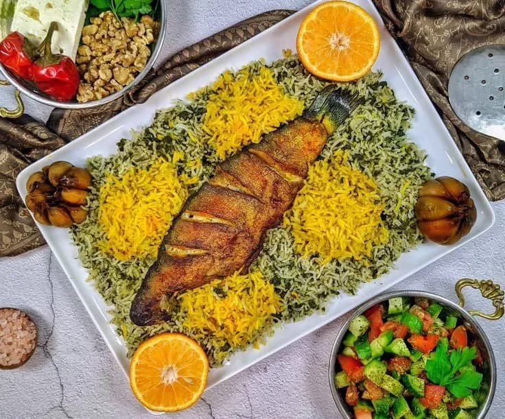 سبزی پلو با ماهی