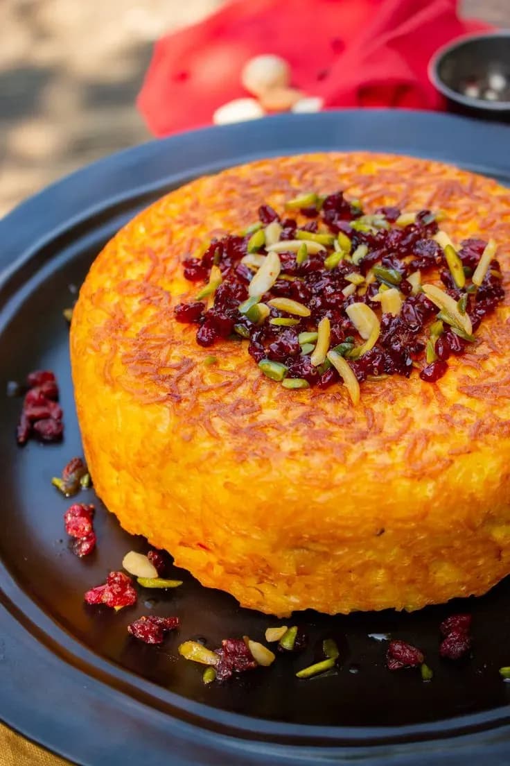 تهچین مرغ مجلسی