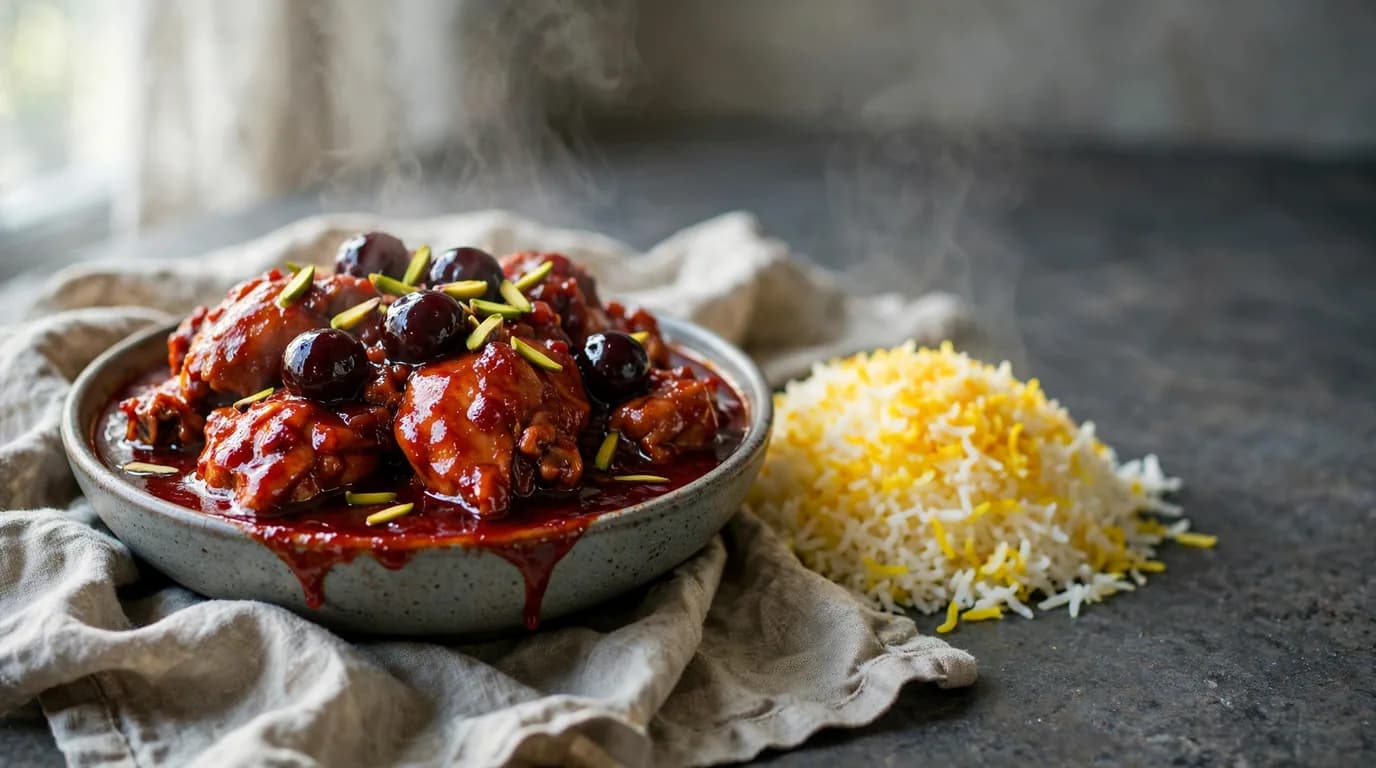 طرز تهیه خورش مرغ و آلبالو؛ ترکیب اشرافی ترشی و عطر