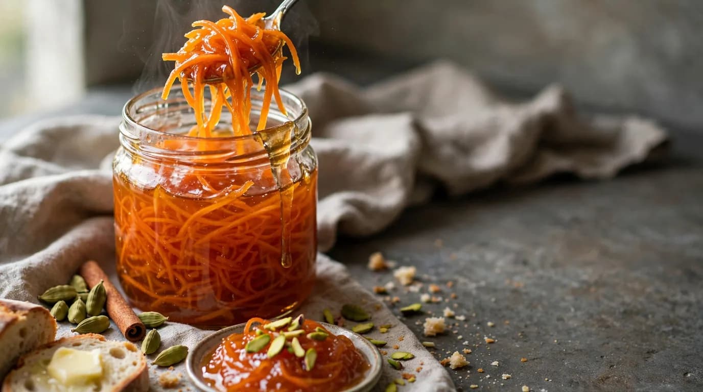 طرز تهیه مربای هویج با هل؛ مربایی خوشرنگ و معطر برای صبحانههای دلچسب