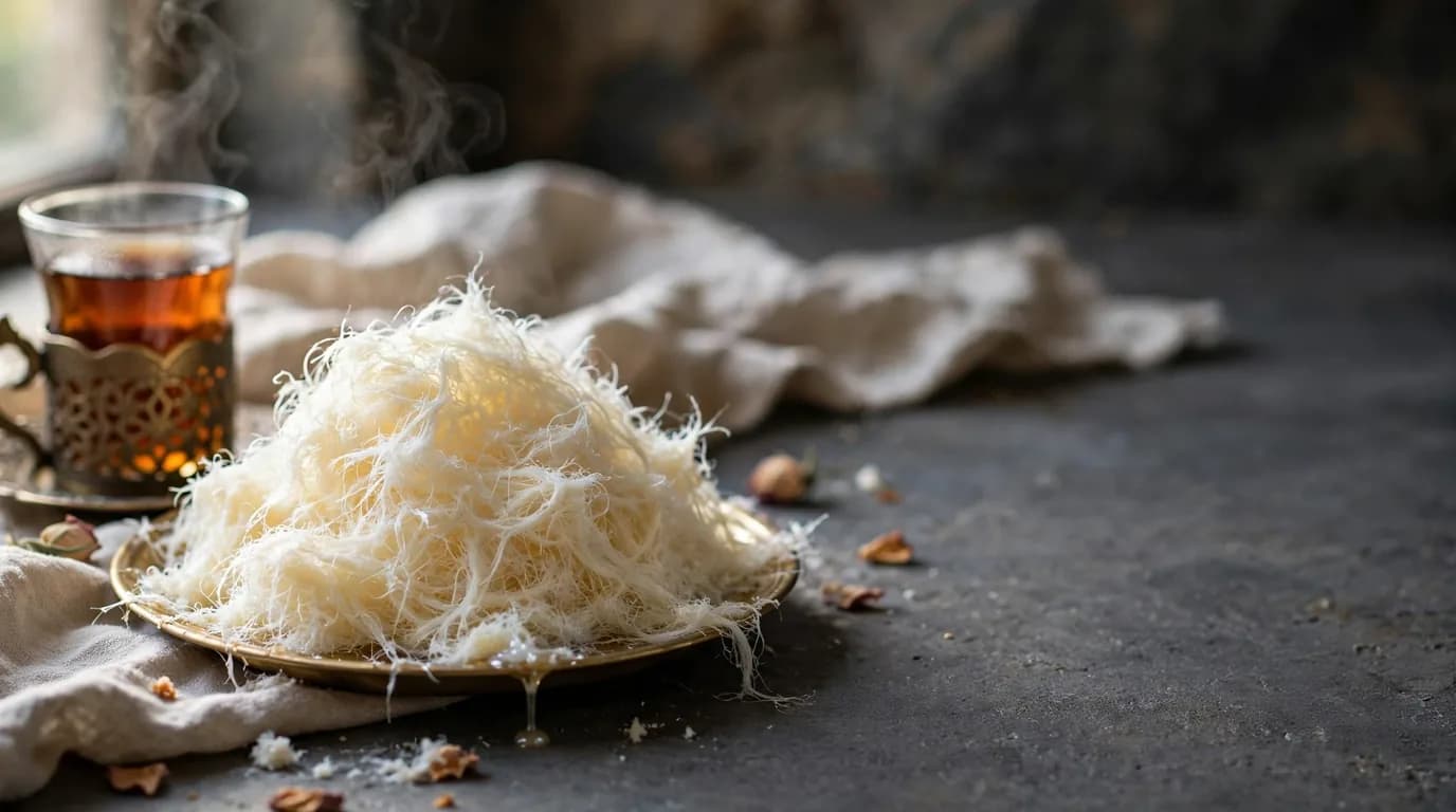 طرز تهیه پشمک یزدی؛ راز رشتههای ابریشمی شیرینی سنتی