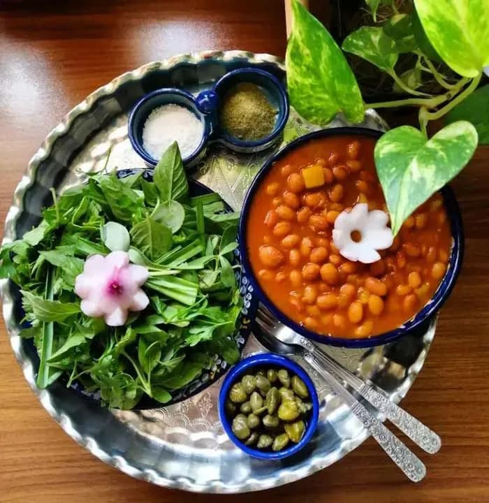 خوراک لوبیا چیتی خوشمزه و جاافتاده