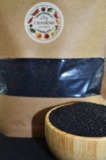 تخم شربتی تمیز و بهداشتی در بسته‌بندی زیپ‌دار و شیشه مک کارتی، مناسب برای تهیه شربت و دمنوش‌های گیاهی