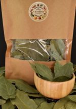 برگ بو خشک تمیز و بهداشتی در بسته‌بندی زیپ‌دار، مناسب برای استفاده در آشپزی و دمنوش‌های گیاهی